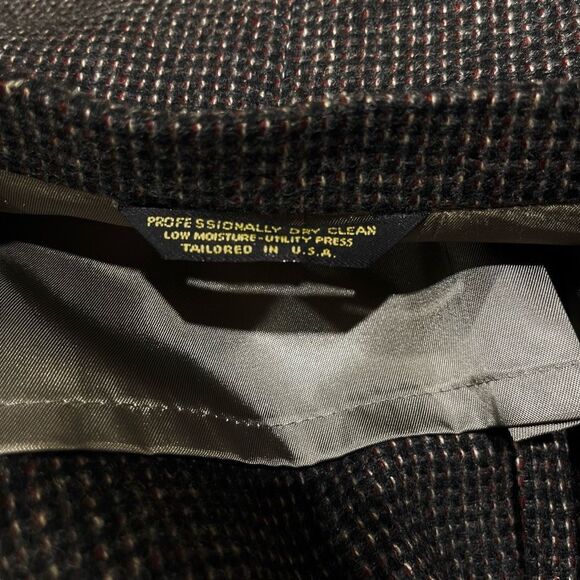 Johnny Carson Man In Wool Tweed Suit Jacket Sports Coat Men’s 42R - Picture 4 of 7